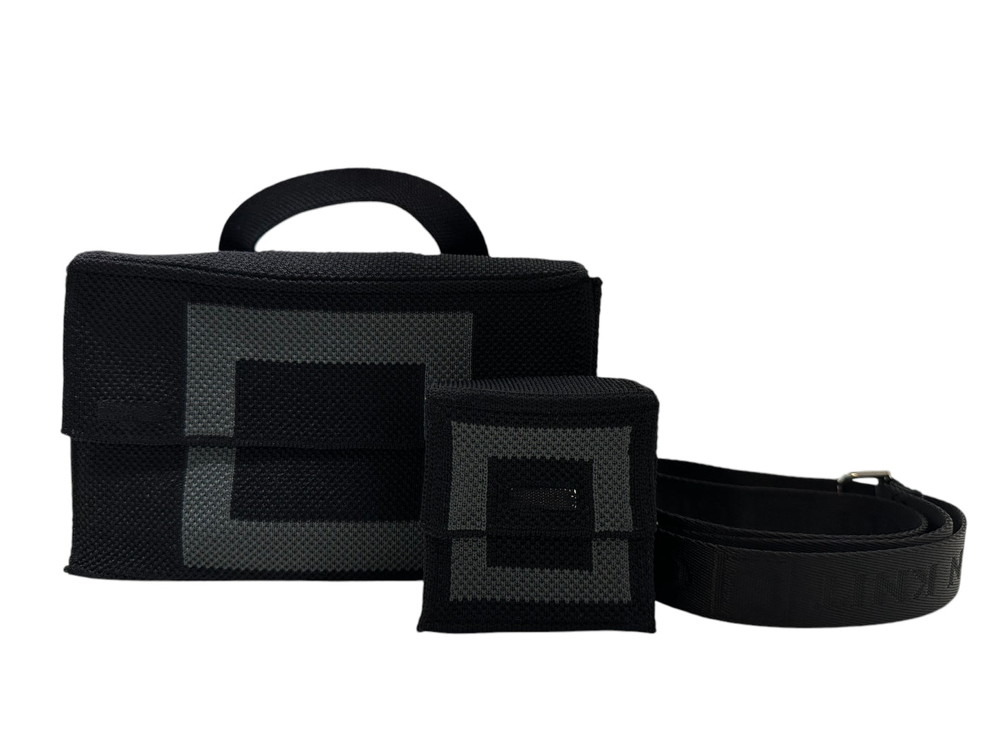 Paris Clutch: Black + Dark Grey