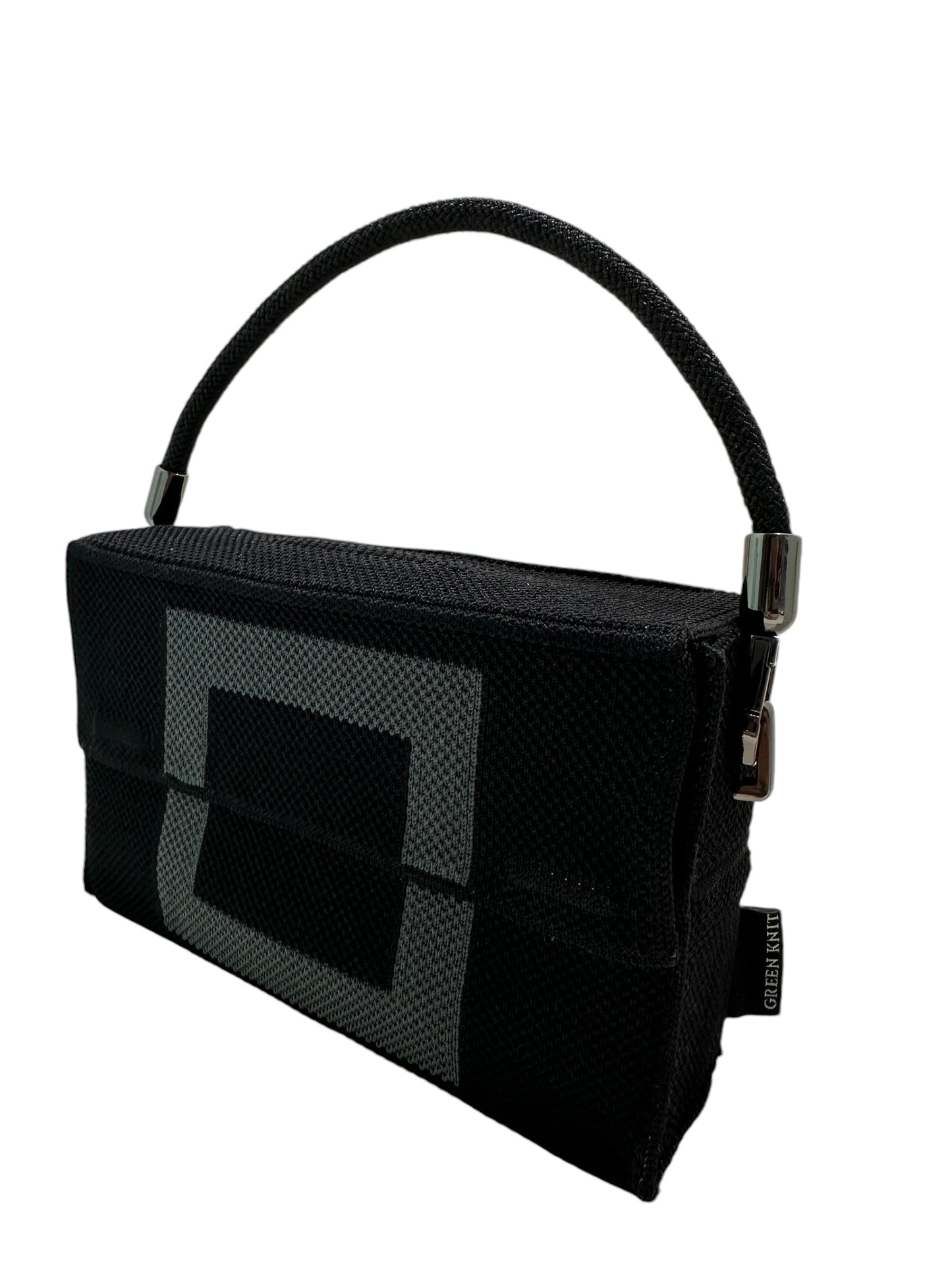 Paris Clutch: Black + Dark Grey