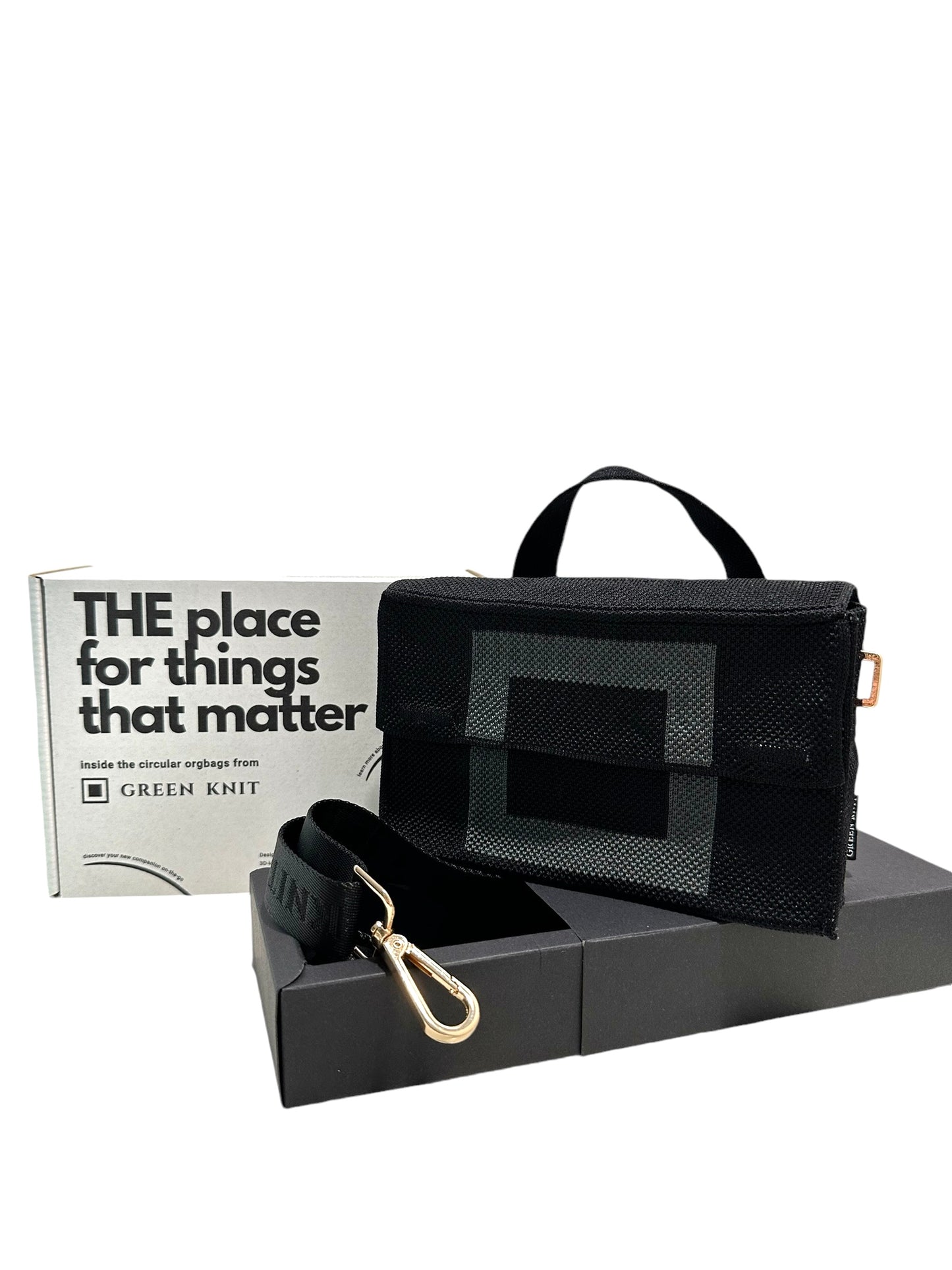 Paris Clutch: Black + Dark Grey