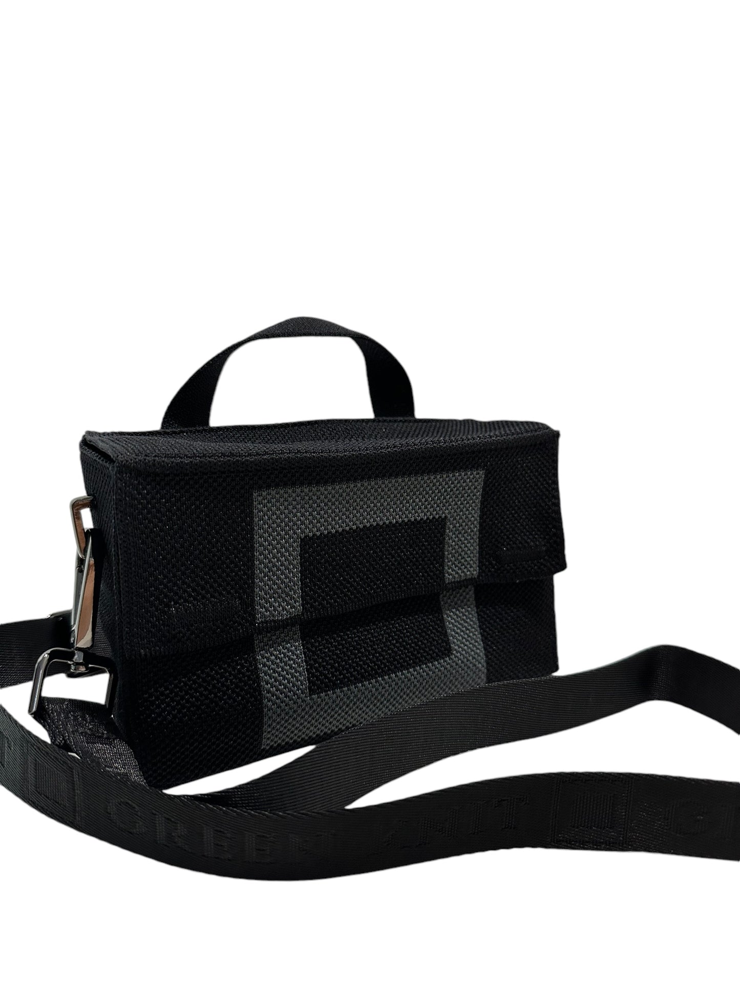 Paris Clutch: Black + Dark Grey