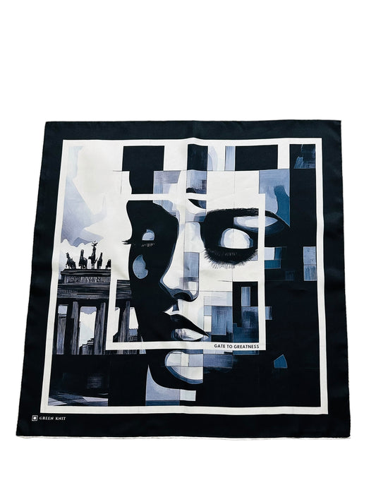 Silk scarf Berlin - "Gate to greatness"