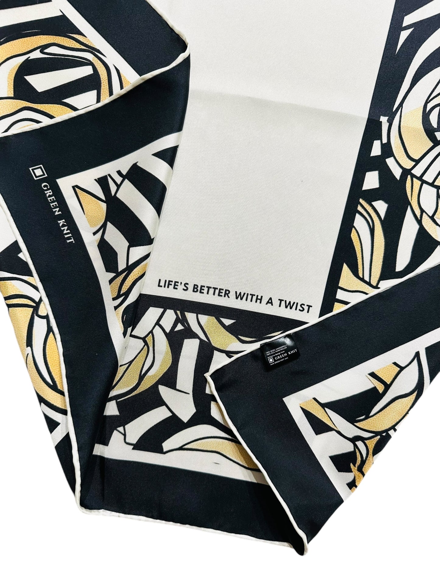 Silk scarf Bretzel - "Life’s Better with a Twist"