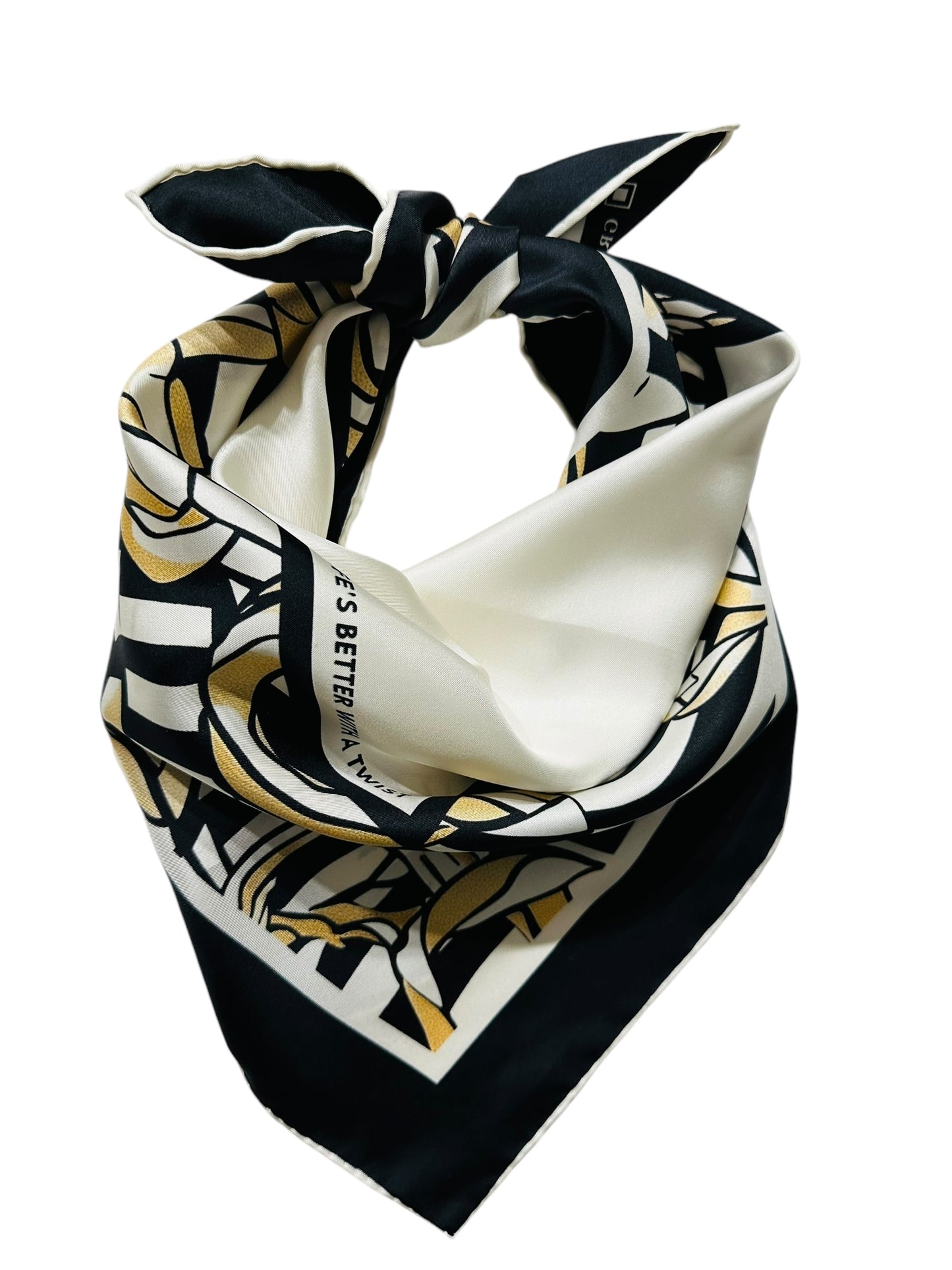 Silk scarf Bretzel - "Life’s Better with a Twist"