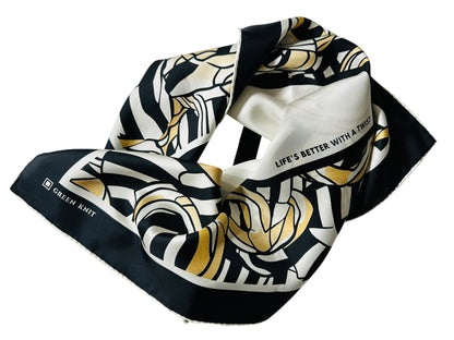 Silk scarf Bretzel - "Life’s Better with a Twist"