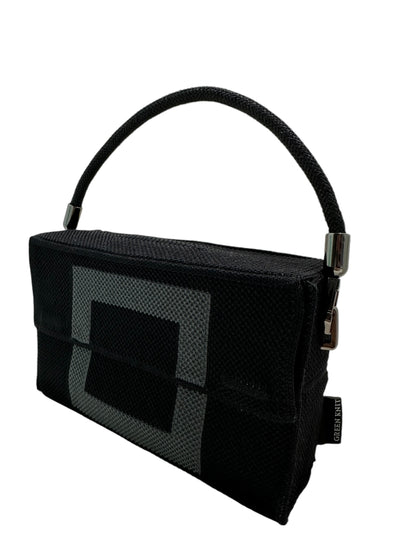 Paris Clutch: Black + Dark Grey