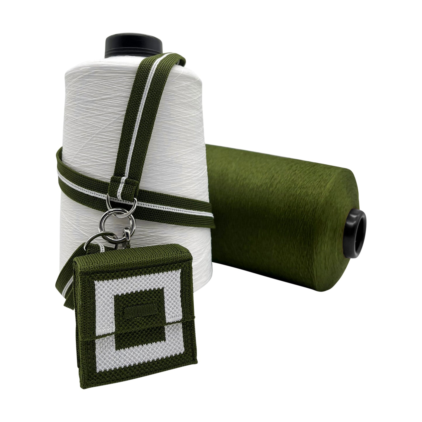 Monaco Mini Bag: Olive Green+White*