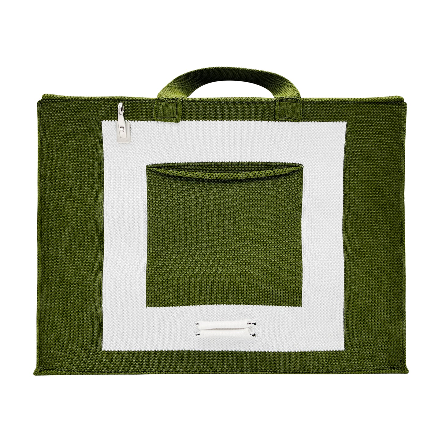 Frankfurt Laptop Bag: Olive Green+White