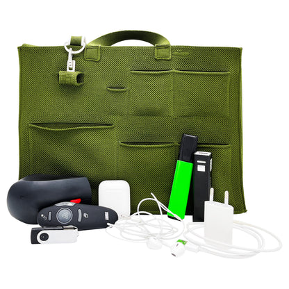 Frankfurt Laptop Bag: Olive Green+White